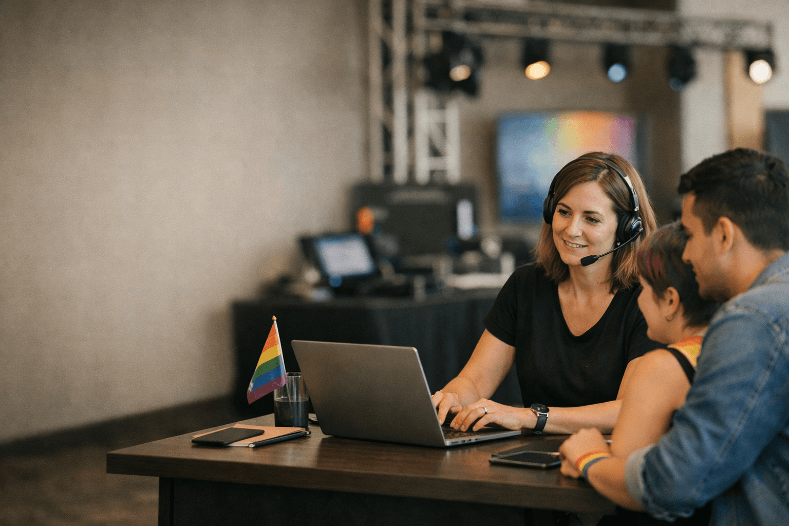 Support operator helping PrideSync users with event-day issues