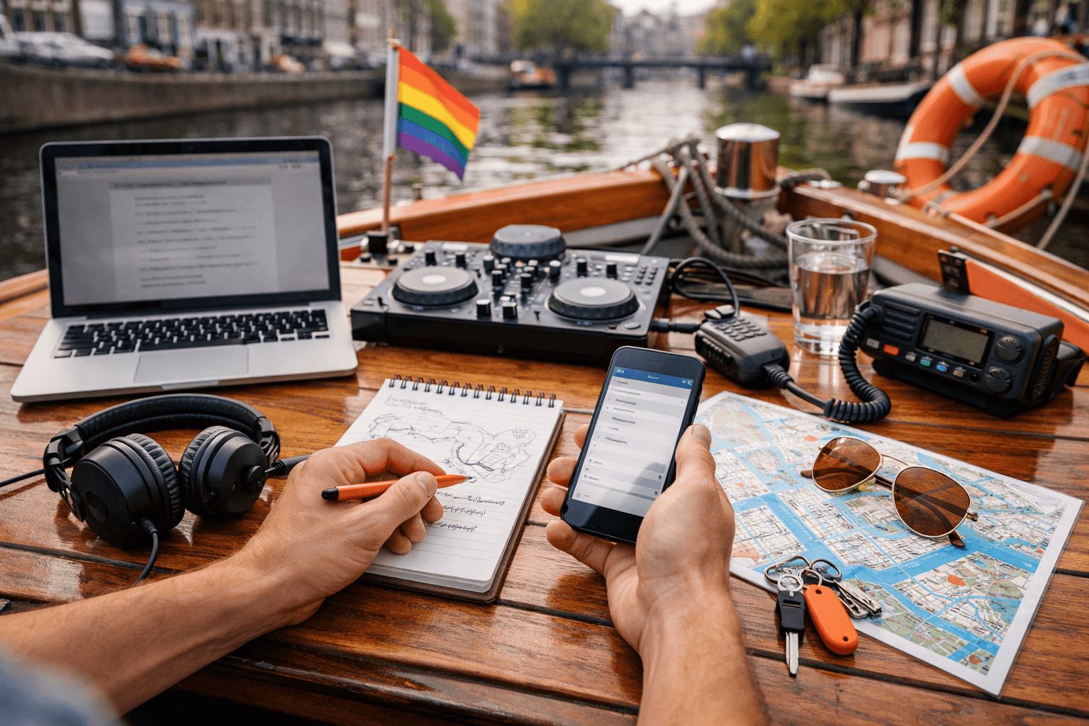 Boat operator preparing PrideSync sign-up details before requesting access