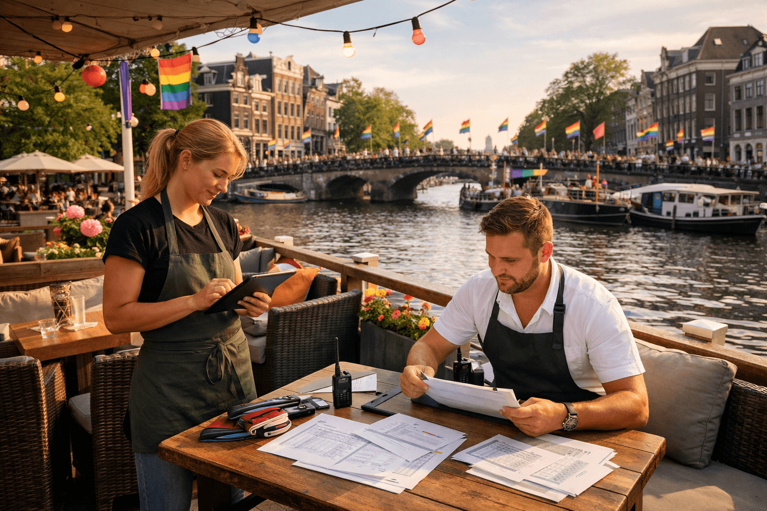 Venue staff preparing a Pride listening access request